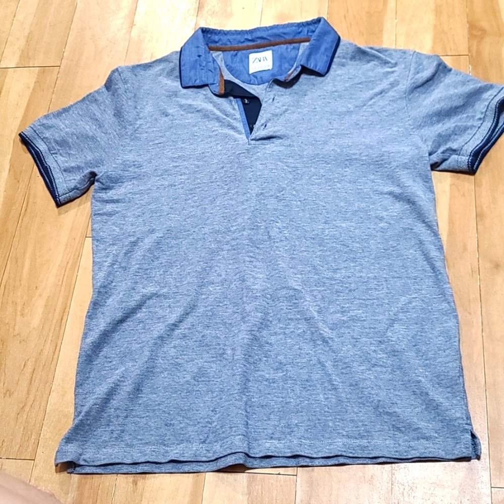 Zara Grey shirt with colar. For young men